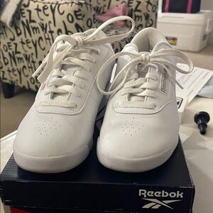 Reebok White Leather Sneakers